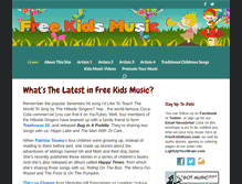 Tablet Screenshot of freekidsmusic.com